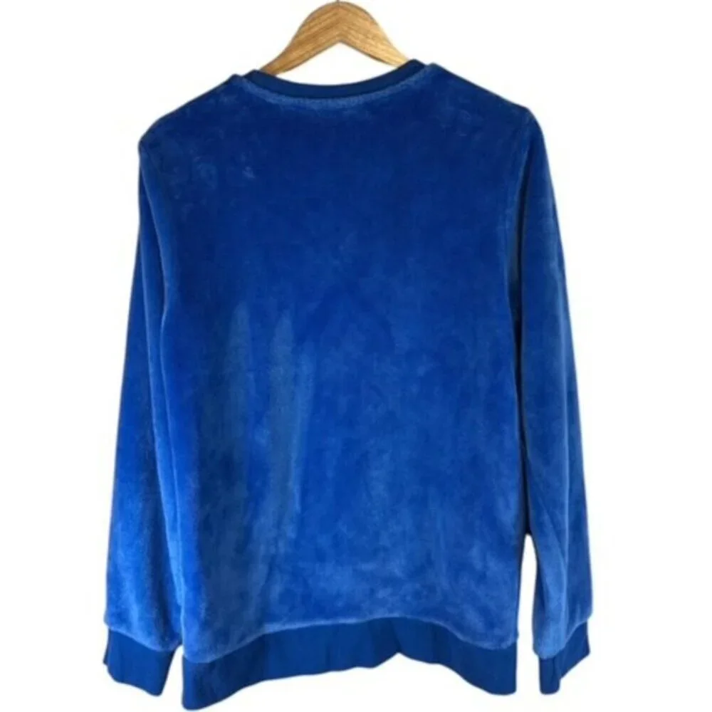 Disney Parks Donald Duck Plush Fleece Pullover Sweatshirt Velour Adult Small - Picture 2 of 9